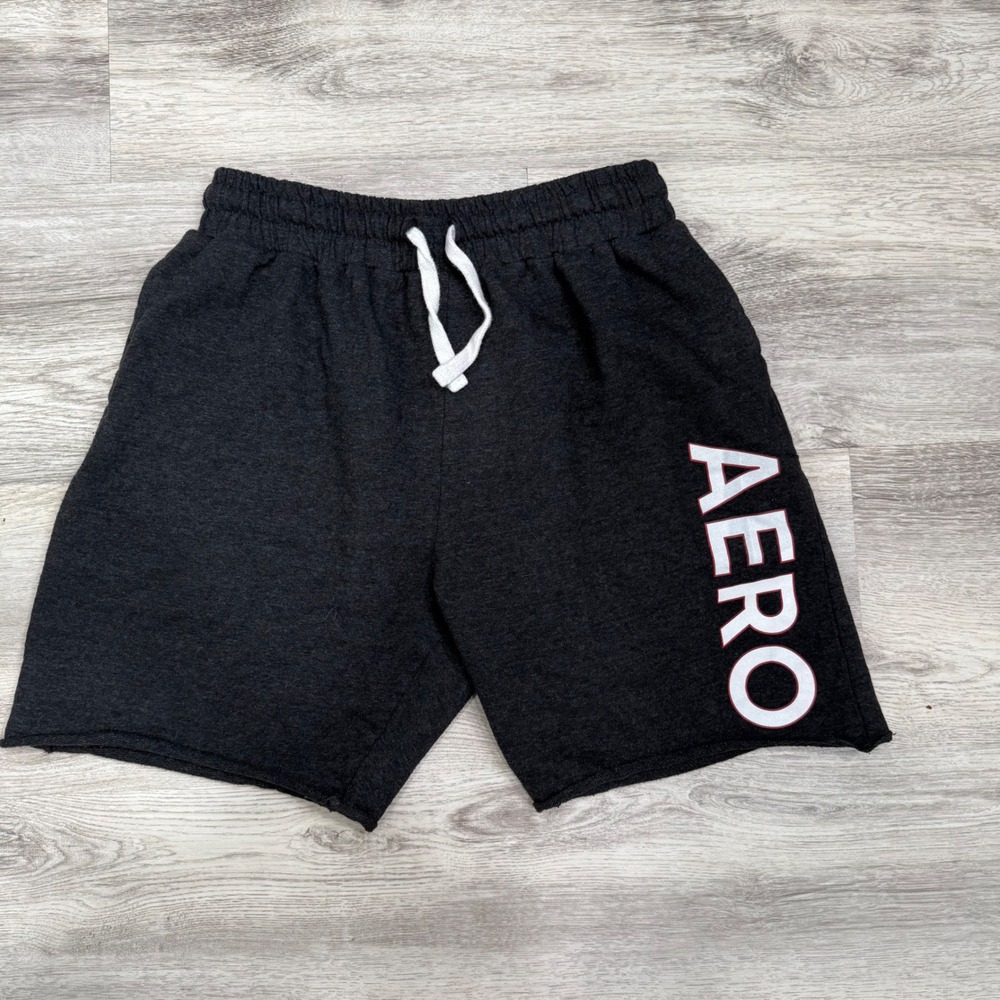 Aeropostale Aero Athletic Sweat Shorts Charcoal Gray Men's Size S
